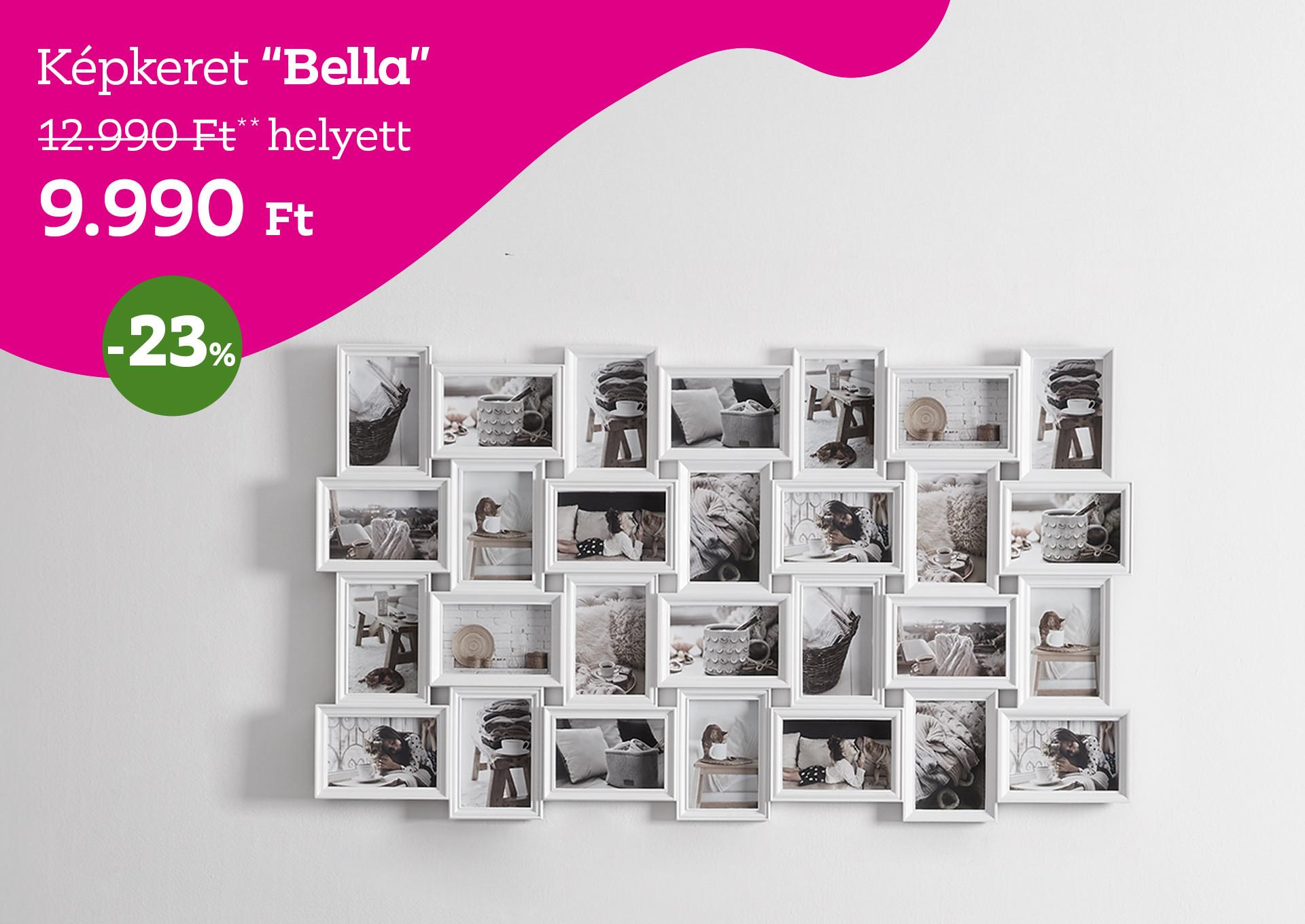 Képkeret BELLA 12990 Forint helyett 9990 Forint, kedvezmény mértéke 23%