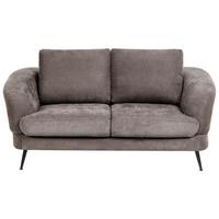 2-SITZER-SOFA Chenillegewebe Taupe Kjaer - Taupe, Textil (155/100/100cm) - Beliani