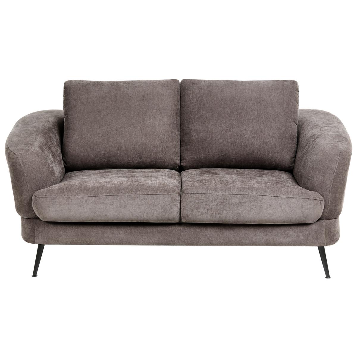 SOFA-SET 3-Sitzer Chenillegewebe Taupe Kjaer - Taupe/Beige, Textil (155/100/100cm) - Beliani
