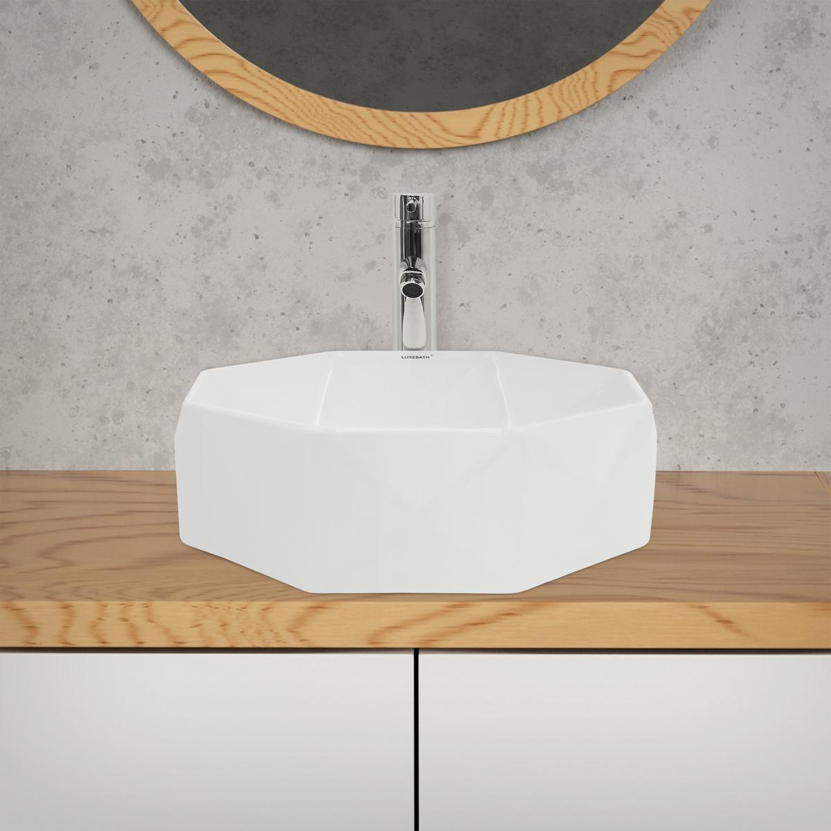 WASCHBECKEN - Weiß, Keramik (42/13.5/42cm) - ML-DESIGN