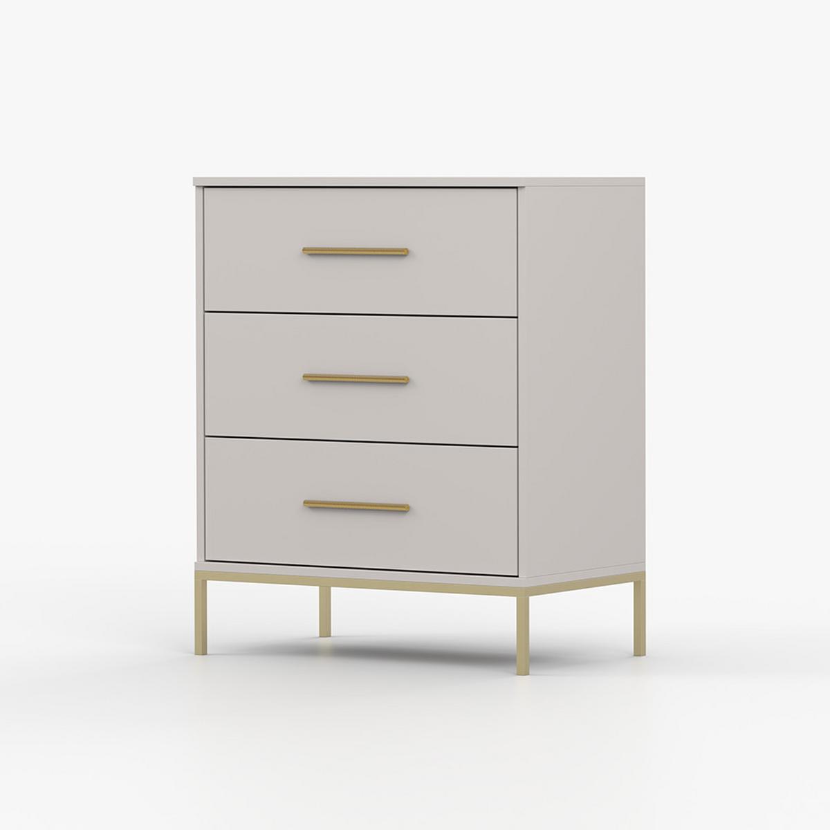 KOMMODE ROSA 3S 70/85/39 cm Kaschmir - Kaschmir, Holzwerkstoff/Metall (70/85/39cm) - imoebel24