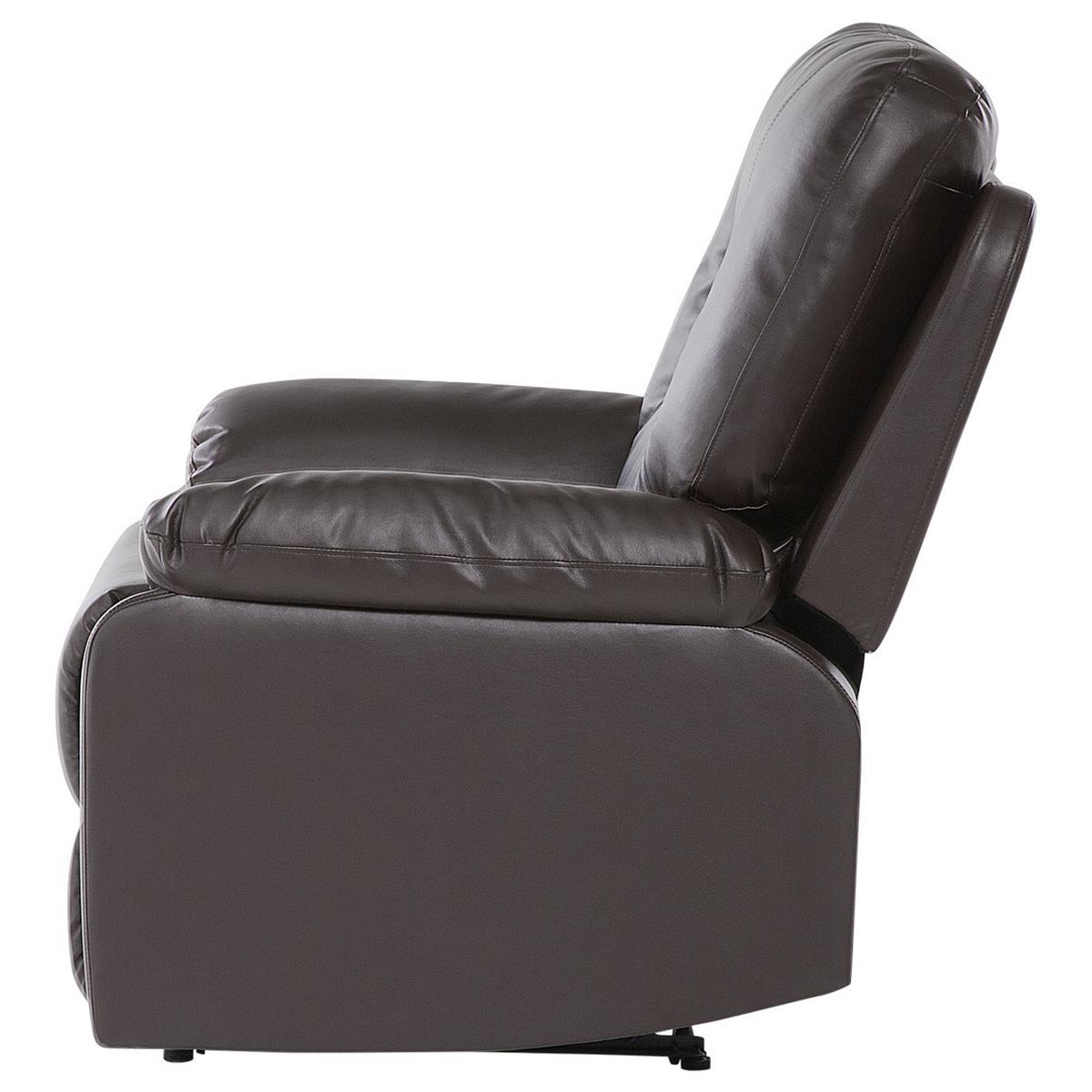 SESSEL Kunstleder braun verstellbar Bergen - Braun, Kunststoff (85/101/74cm) - Beliani