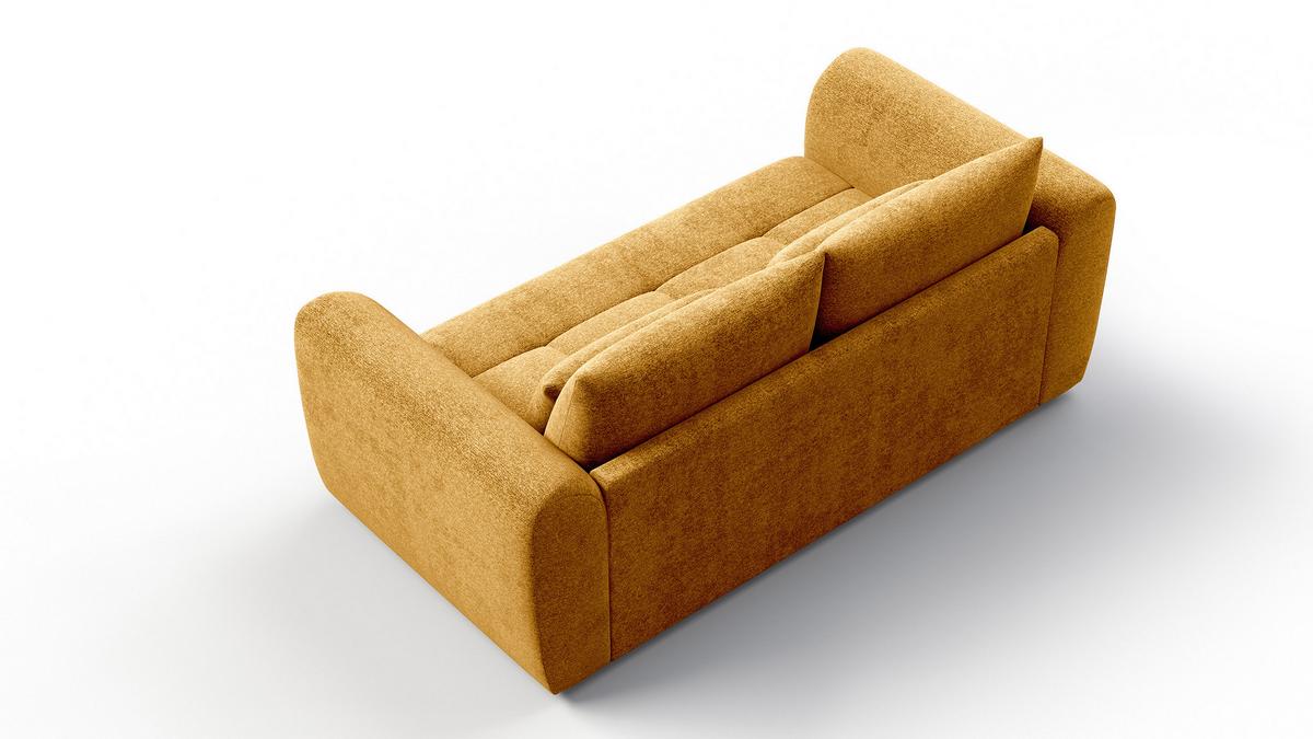 SOFA SORENO 3-Sitzer, gelb - Gelb/Schwarz, Holz/Textil (214/94/114cm) - Wozimo