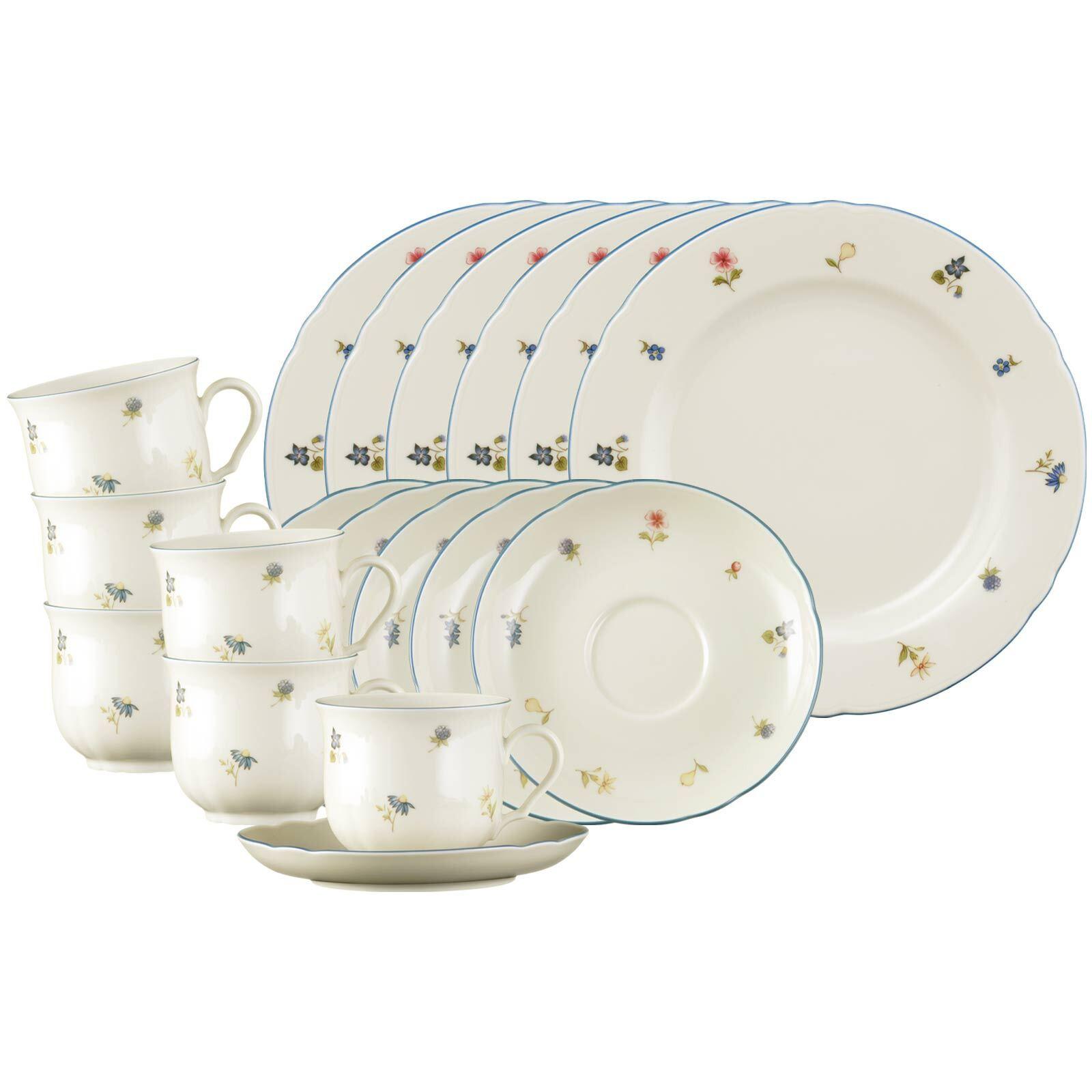 KAFFEESERVICE Marieluise Streublume bunt 18-tlg. - Multicolor, Keramik (2/2/2cm) - Seltmann Weiden