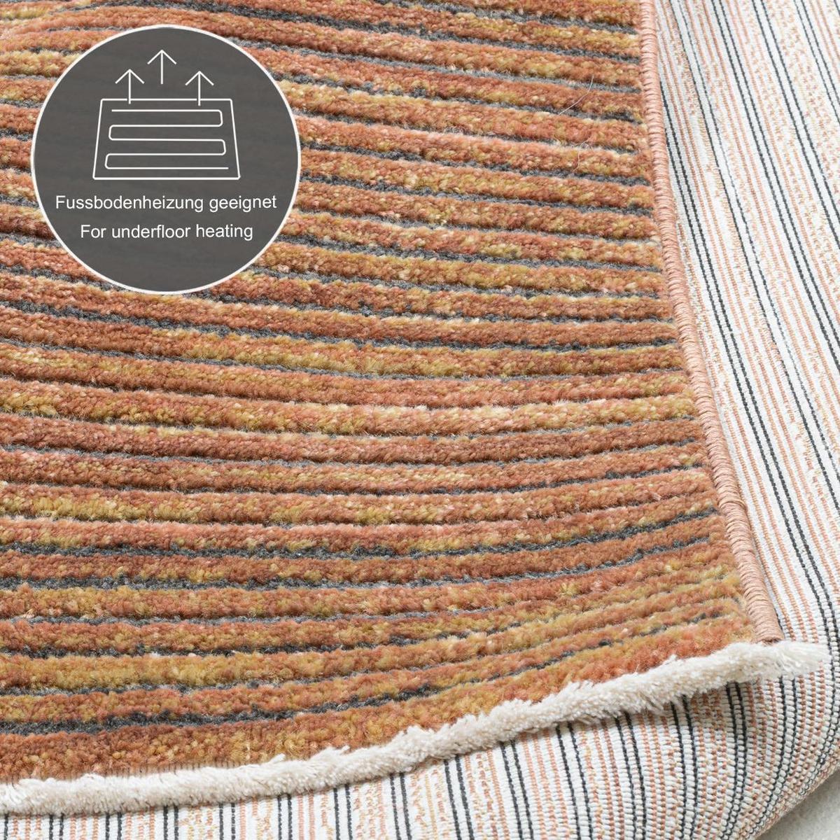 FLACHWEBETEPPICH Corduletta 180x280 cm - Rostfarben, Textil (180/280cm) - Gino Falcone