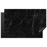 HERDABDECKPLATTE Schwarz - Marmor Induktionsmatte 83x51 cm - Schwarz, Kunststoff (83/51.5/0.2cm) - MuchoWow