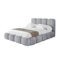 POLSTERBETT mit Bettkasten und Lattenrost, Boxbett ohne Matratze - KALA 120x200 Hellgrau - Hellgrau, Holzwerkstoff/Textil (120/200cm) - ALTDECOR