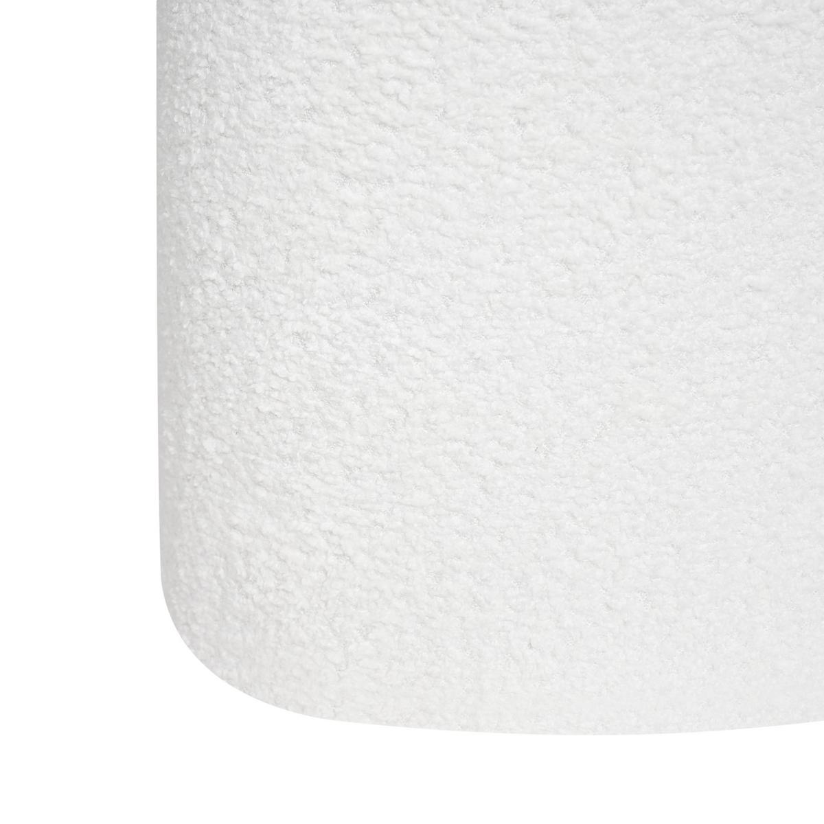 POUF Cremeweiß Scotia - Weiß, Textil (40/44/33cm) - Beliani