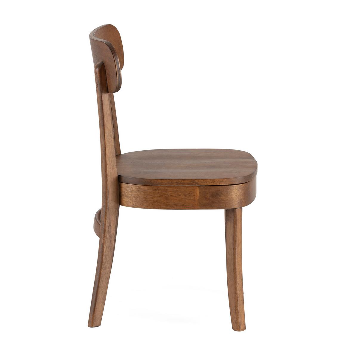 STUHL-SET 2 Nala Walnussfarbe, Massivholz - Walnussfarben, Holz (45/83/49cm) - VS Venta-stock
