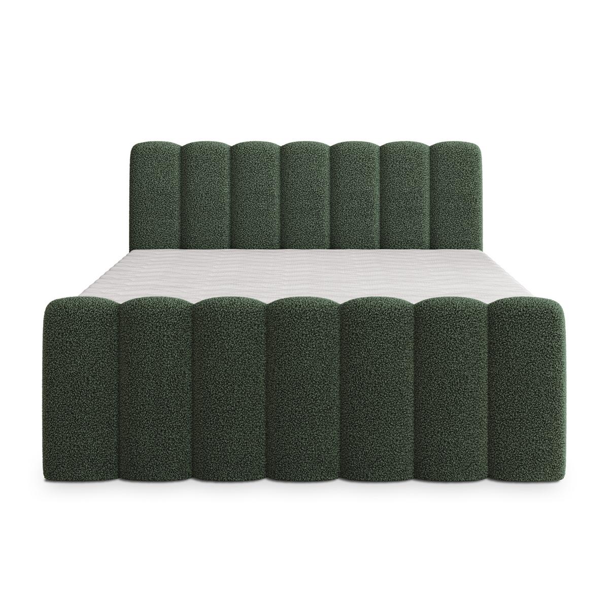 BOXBETT CELLA 140x200 cm mit Matratze und Topper - Grün - Grün, Holz (140/200cm) - MASSENO