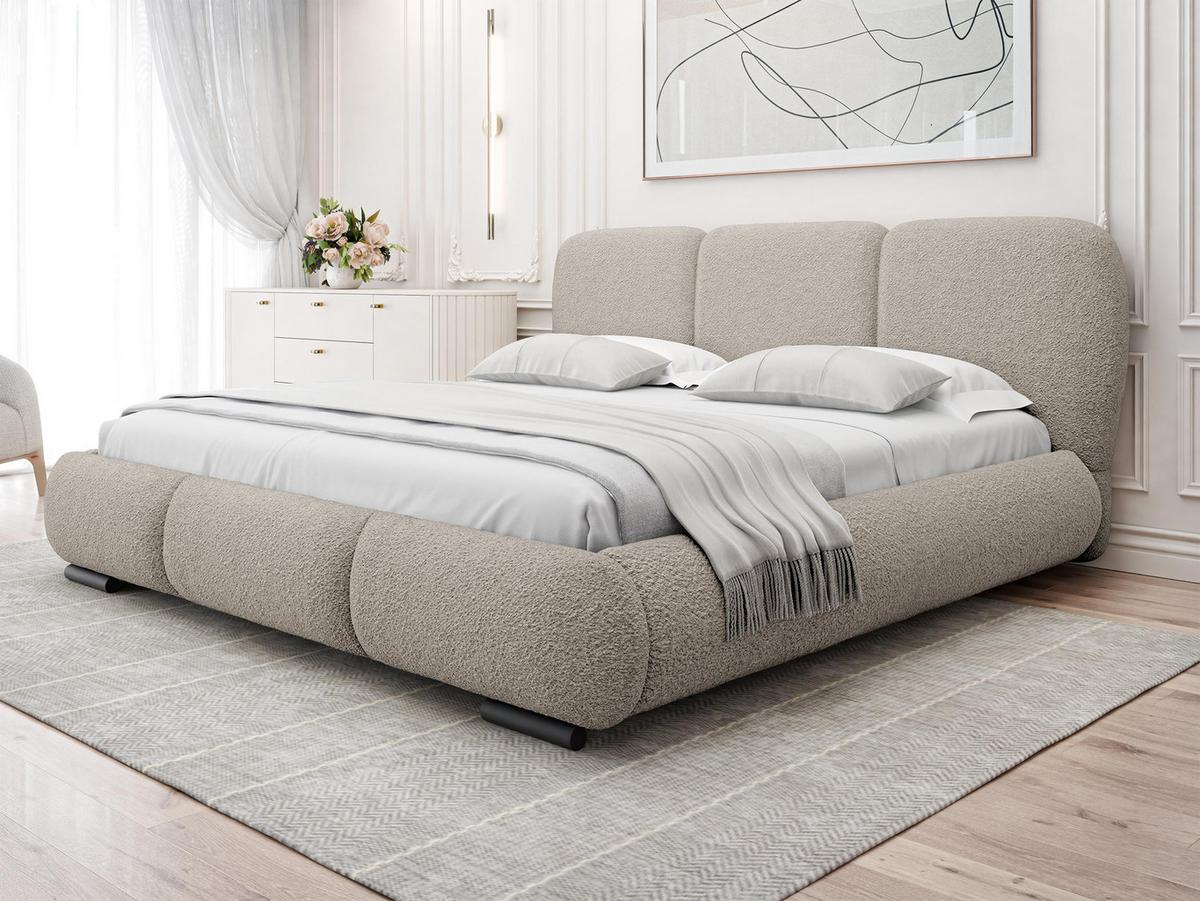 POLSTERBETT Rosa - Eichefarben/Beige, Holz/Textil (200/200cm) - MIRJAN24
