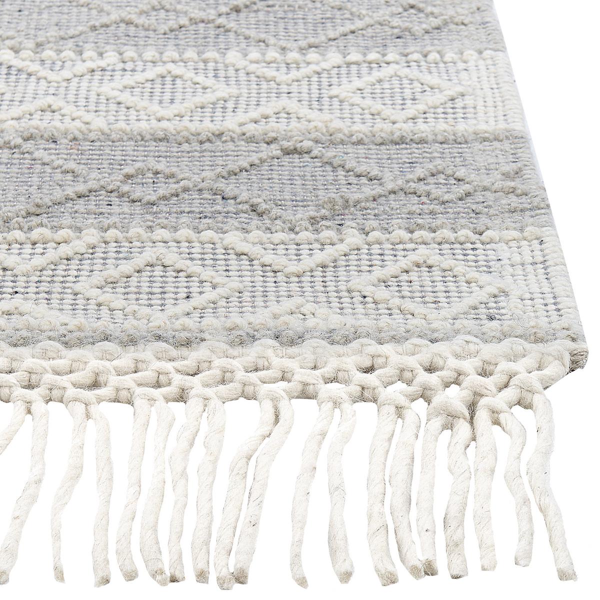 KURZFLOR-TEPPICH Tonya 230/160 cm - Grau, Textil (160/230cm) - Beliani