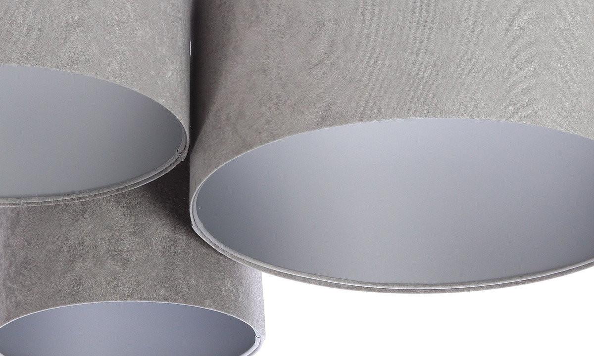 LAMPENSCHIRM Grau 75/34 cm - Silberfarben, Kunststoff (75/75/34cm) - KUNSTLOFT