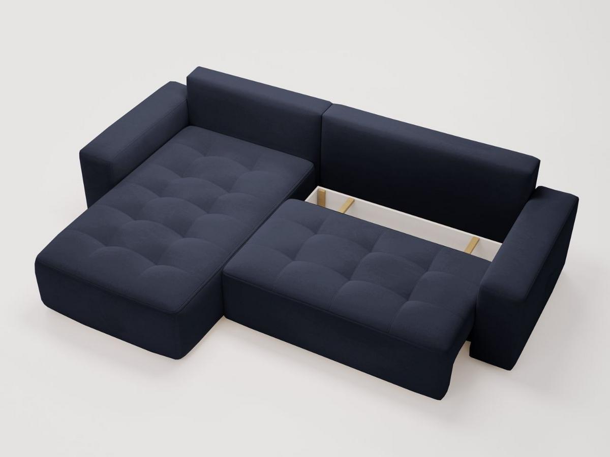 ECKSOFA Portland Schwarz Links - Schwarz, Holz/Kunststoff (165/250cm) - Graingold