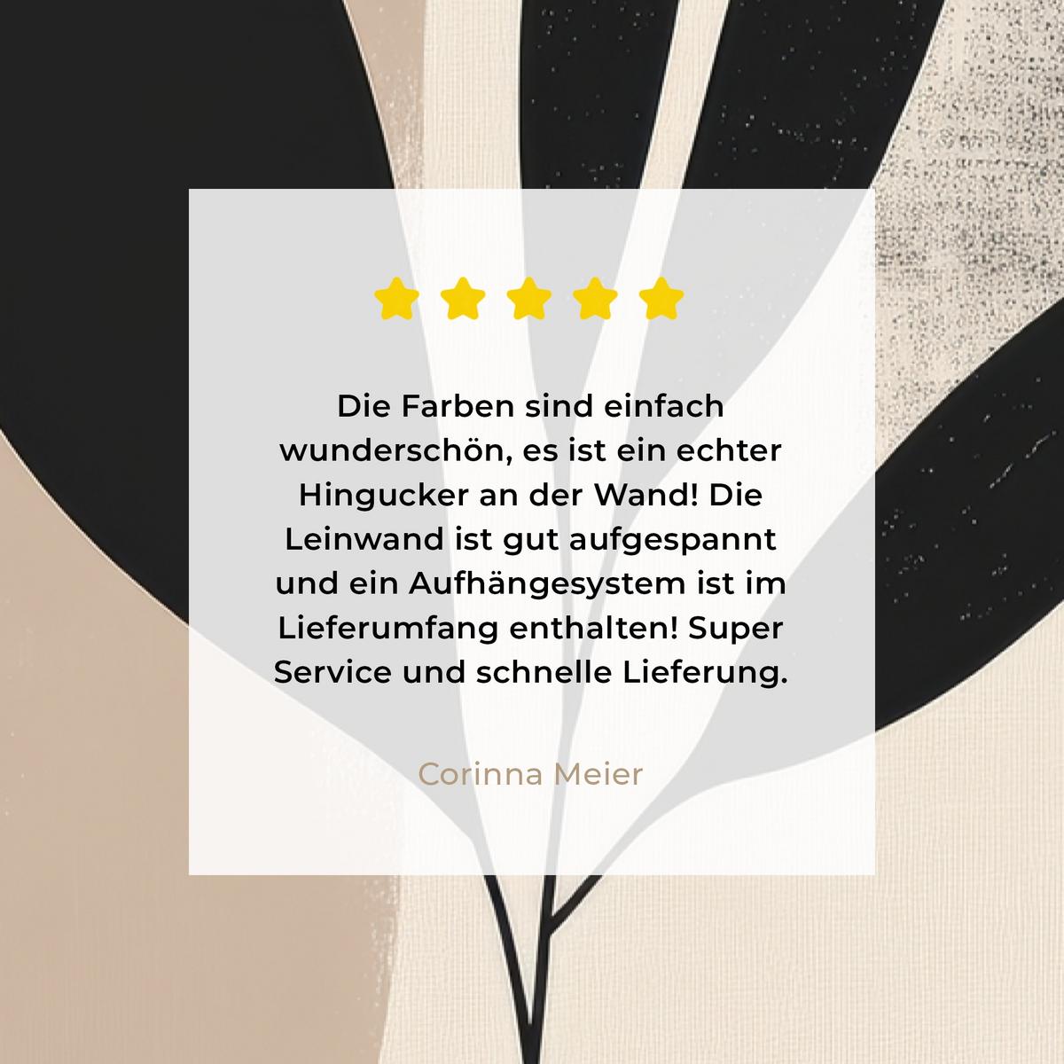LEINWANDBILD Pflanze - Beige - Japanisch Deko Wohnzimmer 20x30 cm - Schwarz, Textil (20/30cm) - MuchoWow