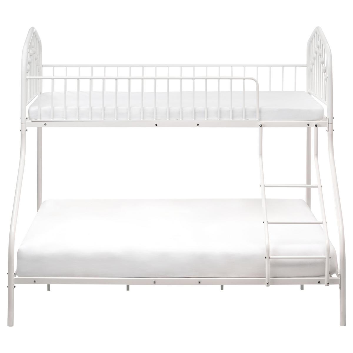 HOCHBETT Metall 90/140/200 cm Weiß Chamonix - Weiß, Metall (90/200cm) - Beliani