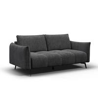 SOFA AERA 2,5-Sitzer, dunkelgrau - Dunkelgrau/Schwarz, Holz/Textil (187/89/96cm) - Wozimo