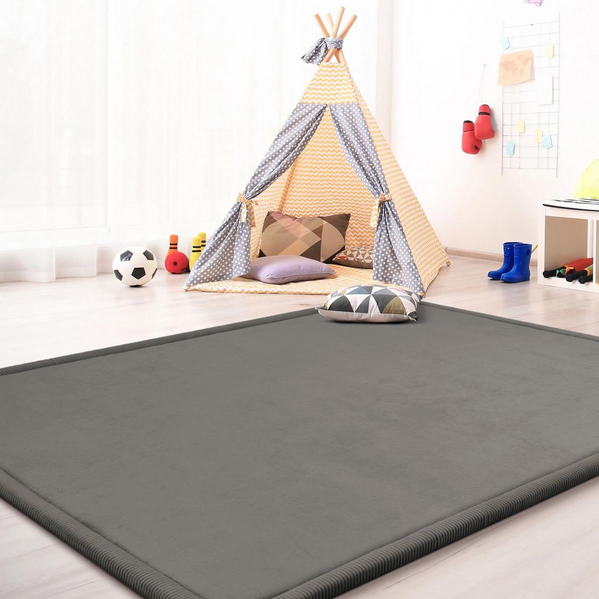 KINDERTEPPICH Grau 160 x 220 cm - Grau, Kunststoff (160/220cm) - TT Home