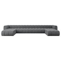WOHNLANDSCHAFT modulares Sofa Joren-U3 - 501x177x70 cm Dunkelgrau - Dunkelgrau, Holzwerkstoff/Textil (501/70/177cm) - ALTDECOR