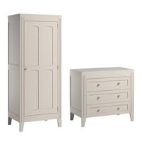 BABYZIMMER 2-teilig Milenne Beige - Beige, Holzwerkstoff (100/90/55cm) - Petits-meubles