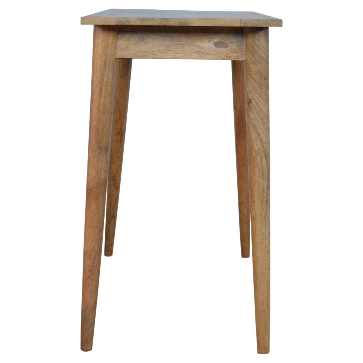 SCHREIBTISCH Akins, 2 Schublades, Nordische Beine - Messingfarben/Braun, Holz/Metall (45/120/78cm) - Artisan Furniture