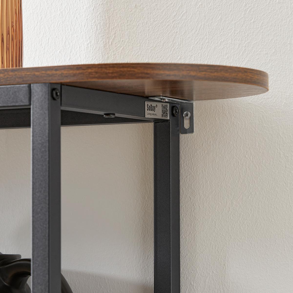 KONSOLENTISCH Natur - Braun, Holzwerkstoff (25/110/86cm) - SoBuy