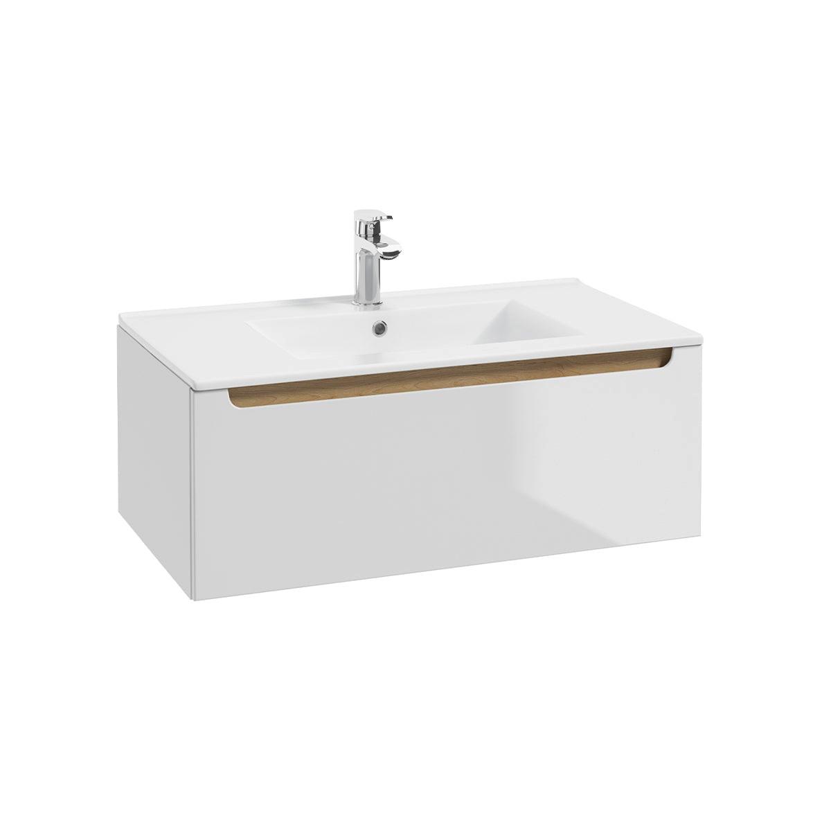 WASCHTISCH 80cm Livia Weiß - Weiß, Holzwerkstoff (80/30/45cm) - Petits-meubles