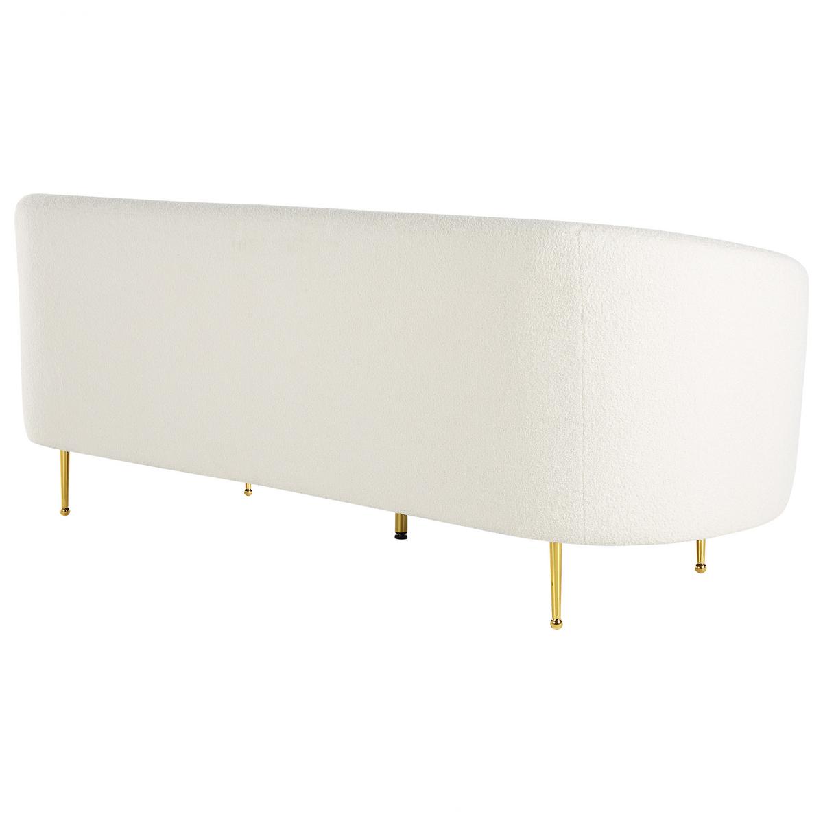 3-SITZER-SOFA Polyester Weiß Loen - Weiß, Textil (200/79/70cm) - Beliani