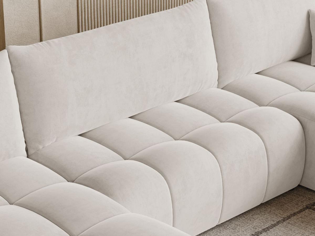 ECKSOFA U Neva Ecru - Ecru, Holz/Textil (370/170cm) - Graingold