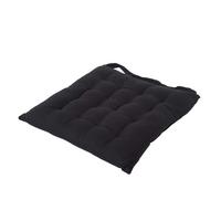 STUHLKISSEN schwarz 40/40/6,5 cm - Schwarz, Textil (40/40/6.5cm) - Homescapes