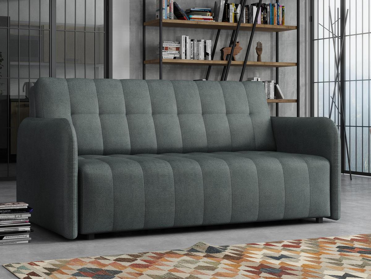 SCHLAFSOFA Viva Grand IV - Blaugrau/Schwarz, Holz/Kunststoff (165/85/95cm) - MIRJAN24