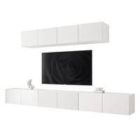TV-LOWBOARD ANGEL VIII mit LED-Beleuchtung, 300 cm Weiß matt - Weiß, Holzwerkstoff (300/72/40cm) - Idohome
