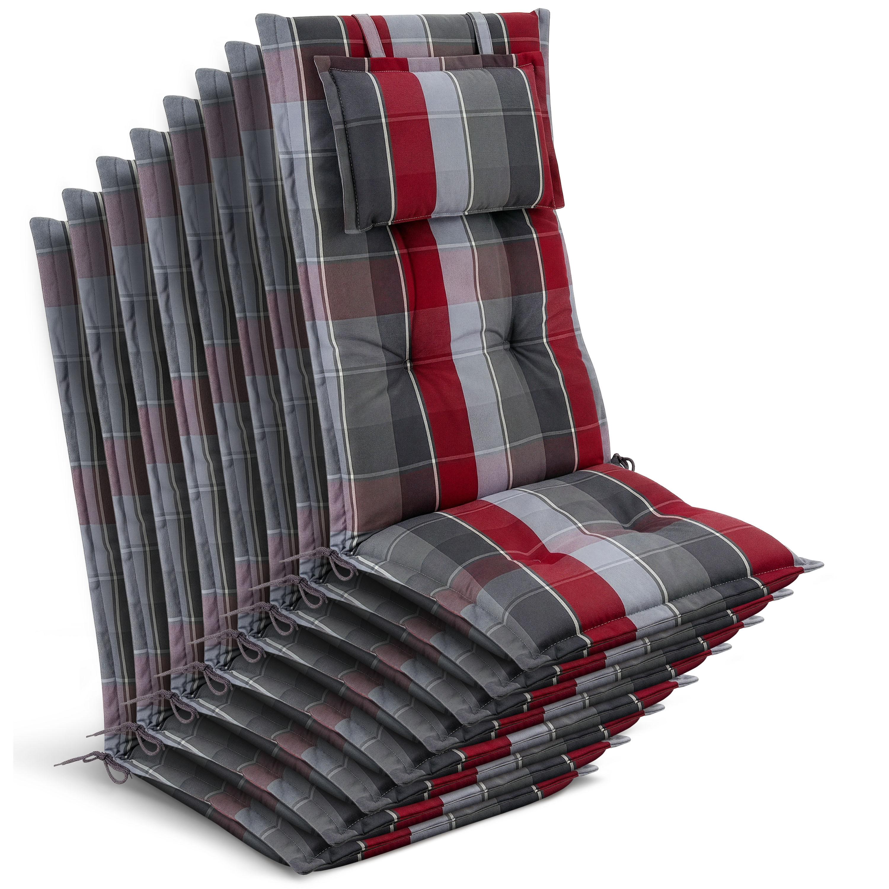 HOCHLEHNER Highlux HL 120x52x7cm Grau-Rot-Hellblau-Kariert (8tlg) - Hellblau, Textil (52/120cm) - Beautissu 