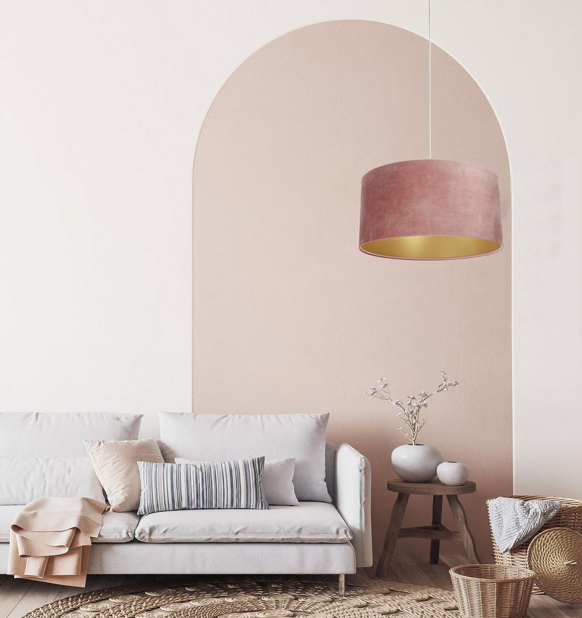 HÄNGELEUCHTE Gold 60/30 cm - Pink/Goldfarben, Kunststoff (60/0.8/30cm) - ONZENO