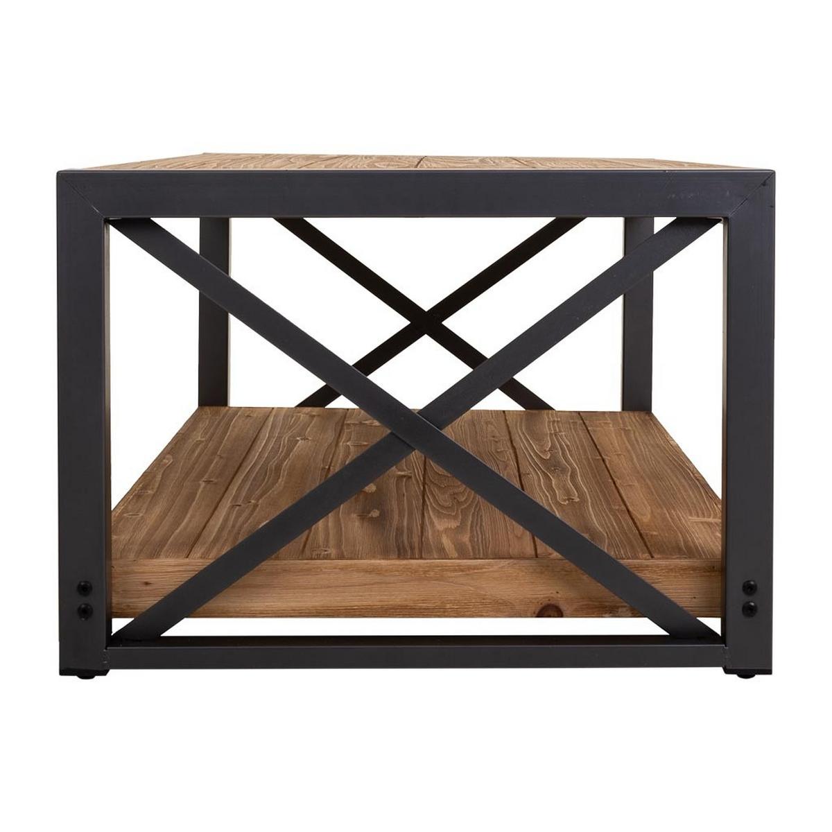 BEISTELLTISCH aus Metall und Holz, 122x60x44cm - Multicolor, Holz (60/122/44cm) - Wanderlust