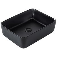 AUFSATZWASCHBECKEN Schwarz 49/38 cm Keramik Travesia - Schwarz, Keramik (49/14/38cm) - Beliani