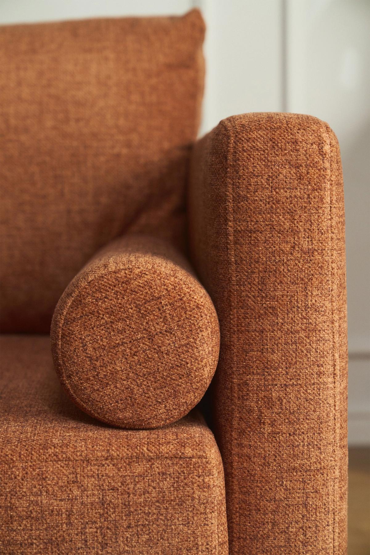 SCHLAFSOFA Skilia mit Schlaffunktion, 3-Sitzer 224 cm - Schwarz/Kupferfarben, Textil/Metall (224/85/102cm) - Selsey