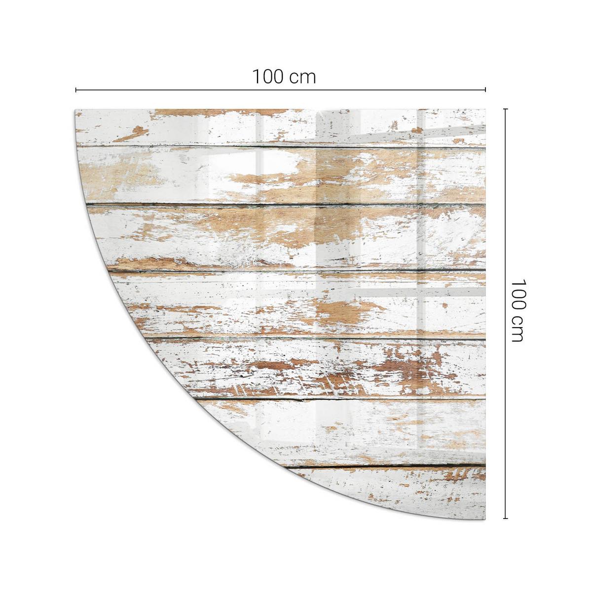 GLASPLATTE für Kamin 100x100 cm - Weiß, Glas (100/100/0.4cm) - TULUP