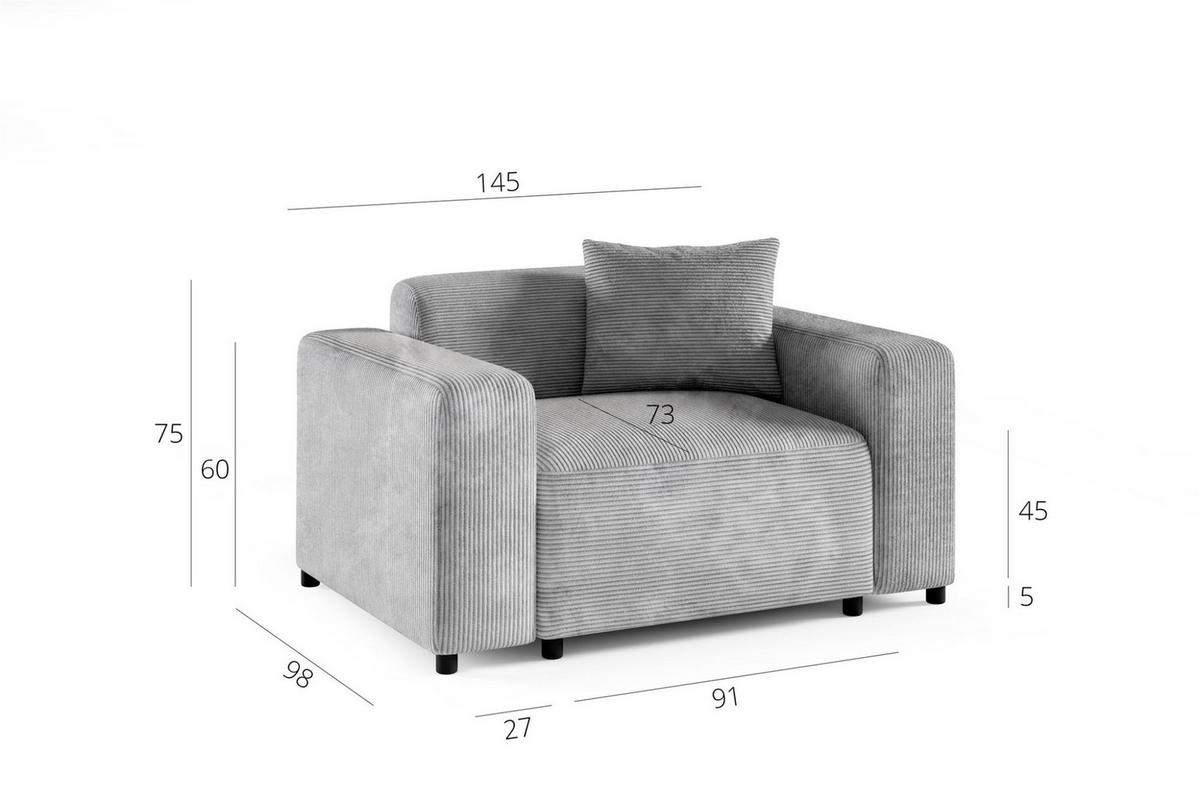 SOFASET Megan 3-2-1 In Salvador - Beige, Holzwerkstoff/Textil (327/75/98cm) - Fun Möbel