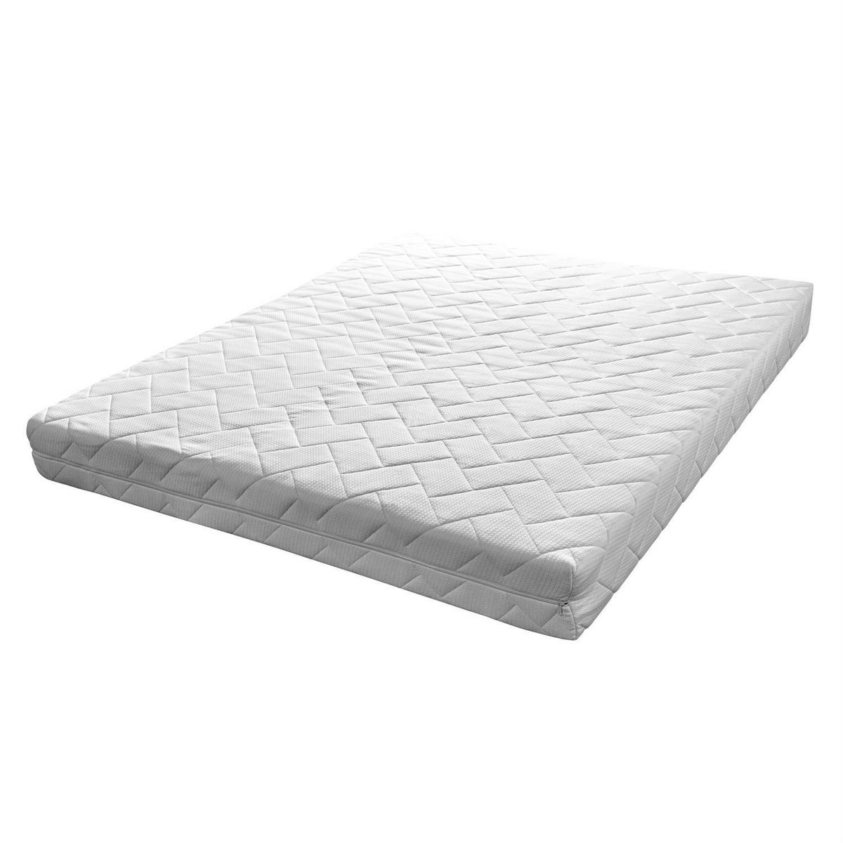 SCHAUMMATRATZE VELVO 100x200 - Weiß, Textil (100/200cm) - Lookway