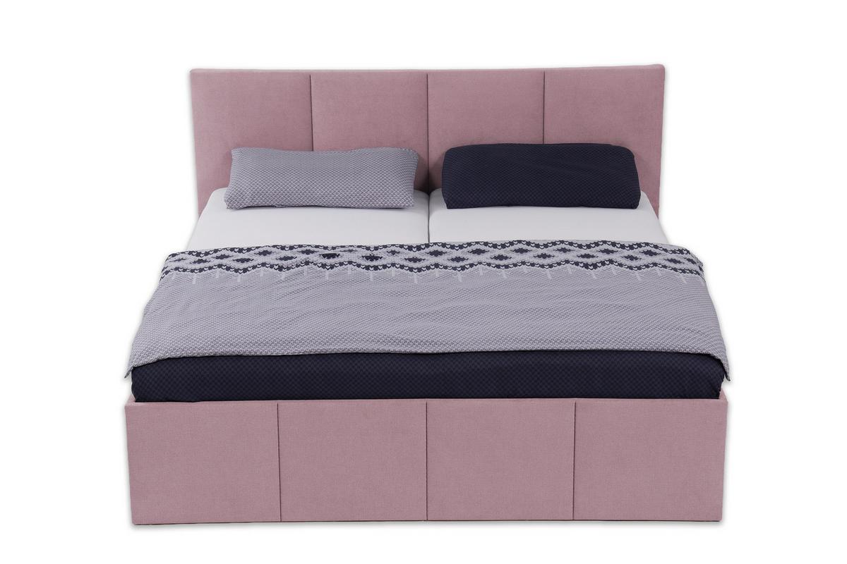 POLSTERBETT Dalas Rose 160 x 200 x 40 cm Bettkasten Mit hochwertiger Matratze H2 (bis 100 kg) und Lattenrost - Rosa, Holz (160/200cm) - Halmon Schlafkomfort Betten 