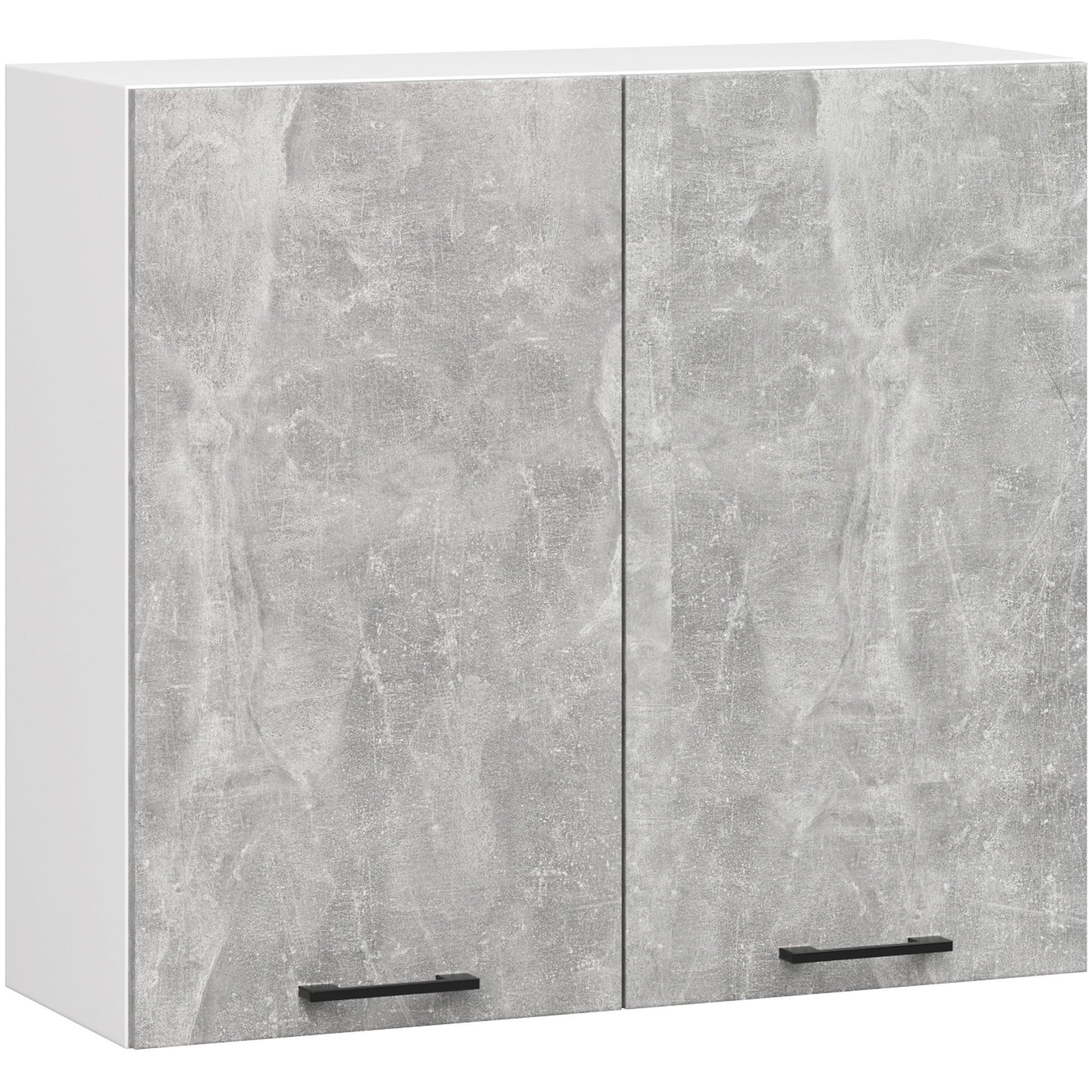 HÄNGESCHRANK Weiß, Beton 72/80/30 - Weiß, Holzwerkstoff (80/72/30cm) - RAUMHIRSCH FURNITURE