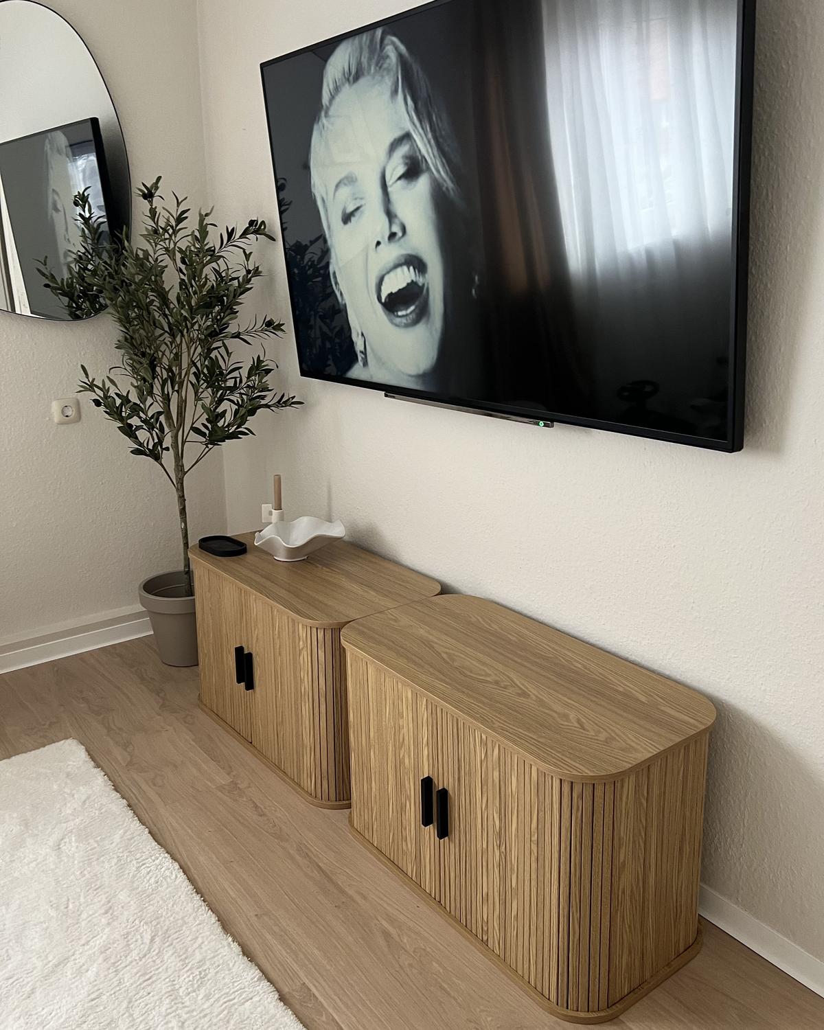 SCHRANK Braun Bradley - Braun, Holzwerkstoff (80/60/40cm) - Beliani