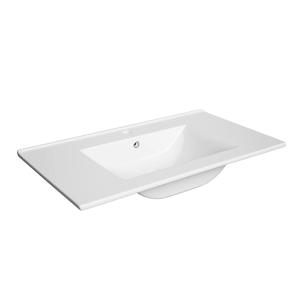 WASCHTISCH 80cm Livia Weiß - Weiß, Holzwerkstoff (80/30/45cm) - Petits-meubles