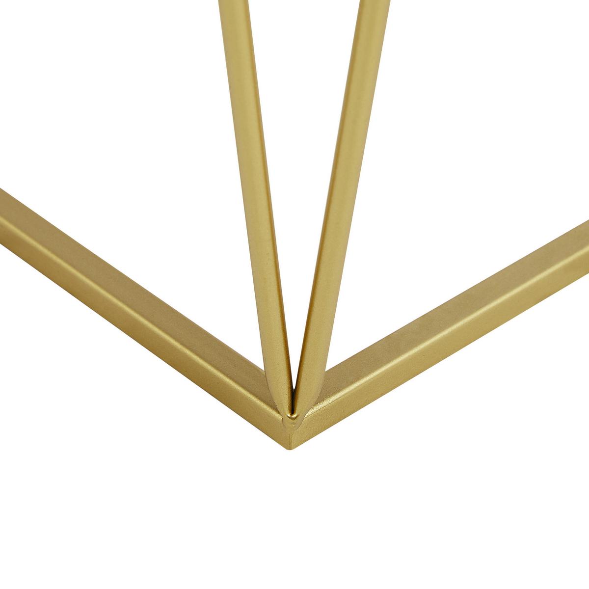 BEISTELLTISCH 2er-Set Achteckig Gold Sierra - Goldfarben, Glas (26/45/50cm) - Beliani