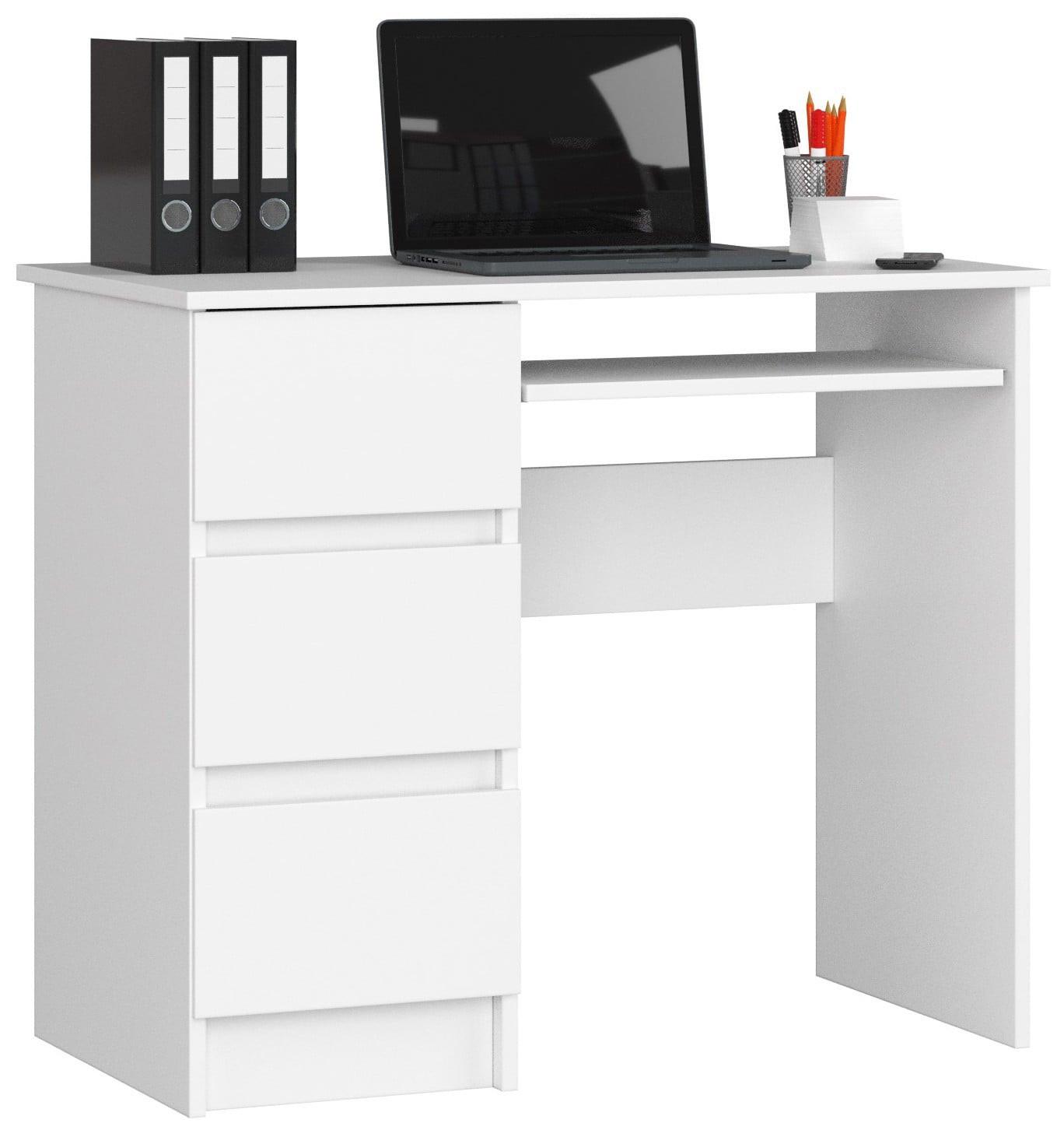 SCHREIBTISCH Weiß 77/90/50 - Weiß, Holzwerkstoff (155/85/77cm) - RAUMHIRSCH FURNITURE