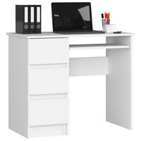 SCHREIBTISCH Weiß 77/90/50 - Weiß, Holzwerkstoff (155/85/77cm) - RAUMHIRSCH FURNITURE