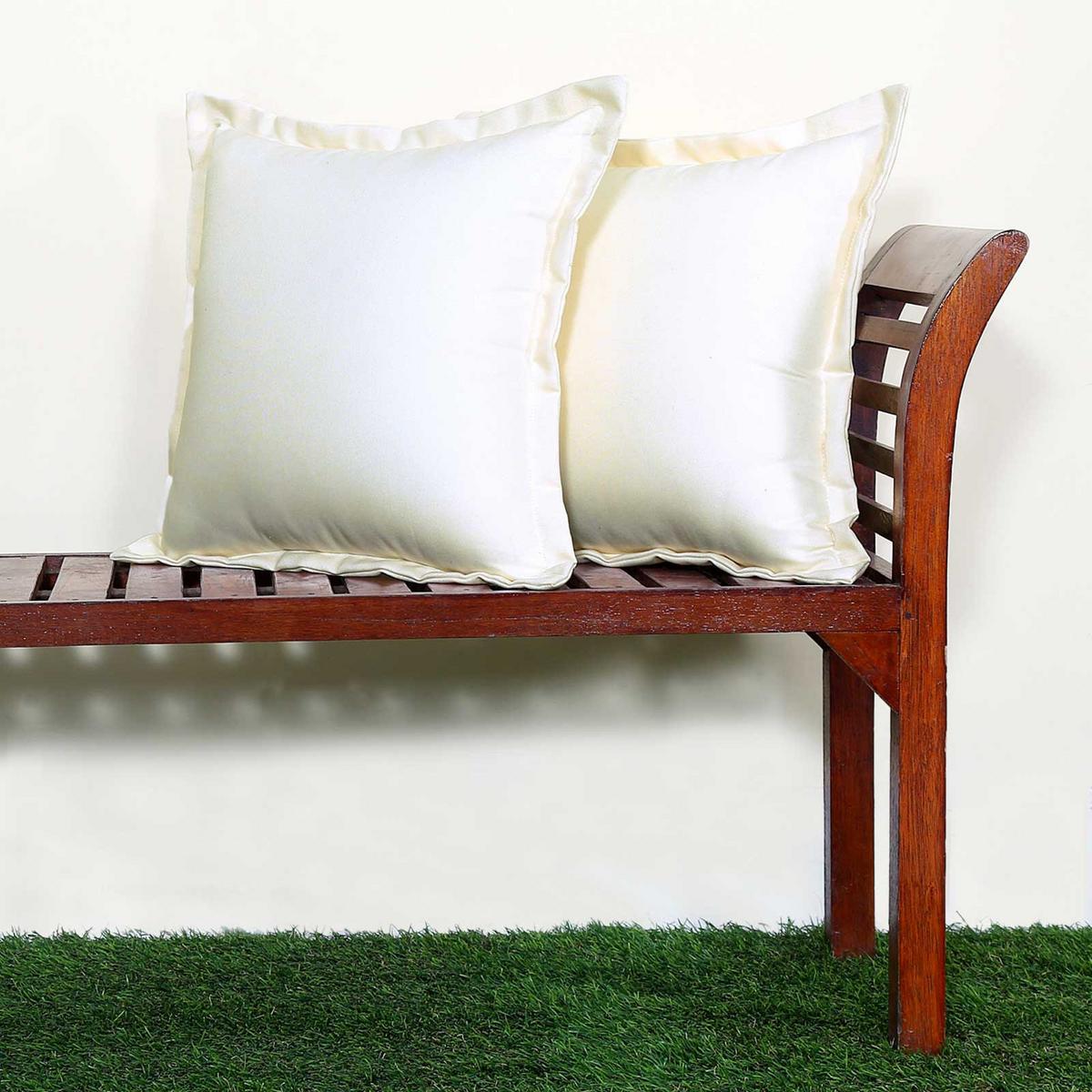 OUTDOOR-KISSEN 2er-Set natur 45/45 cm - Naturfarben, Textil (45/45cm) - Homescapes