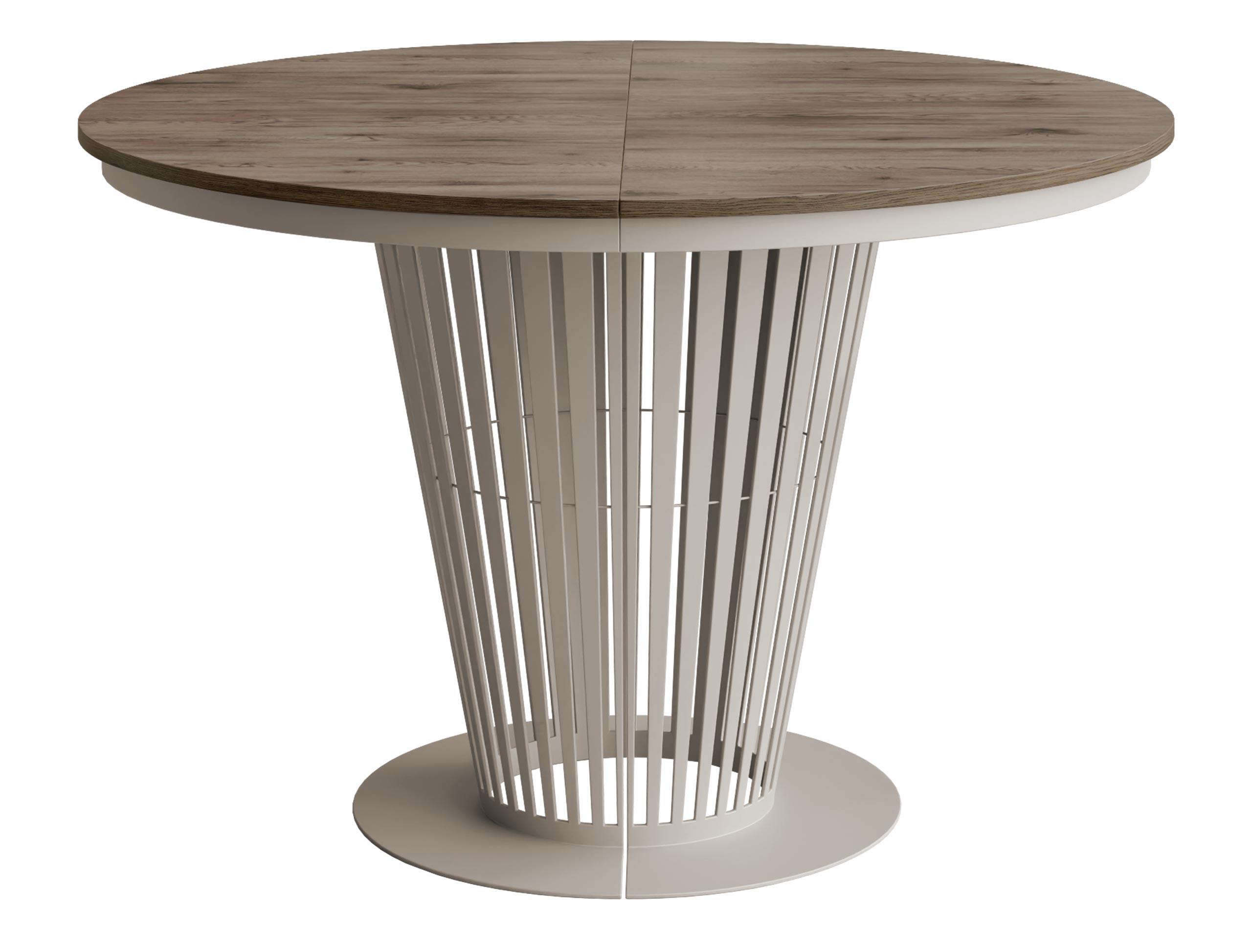 ESSTISCH Elantra Cashmere 100 - Kaschmir/Eichefarben, Holzwerkstoff/Metall (100/100/76cm) - MIRJAN24