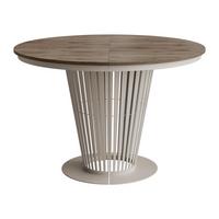 ESSTISCH Elantra Cashmere 100 - Kaschmir/Eichefarben, Holzwerkstoff/Metall (100/100/76cm) - MIRJAN24